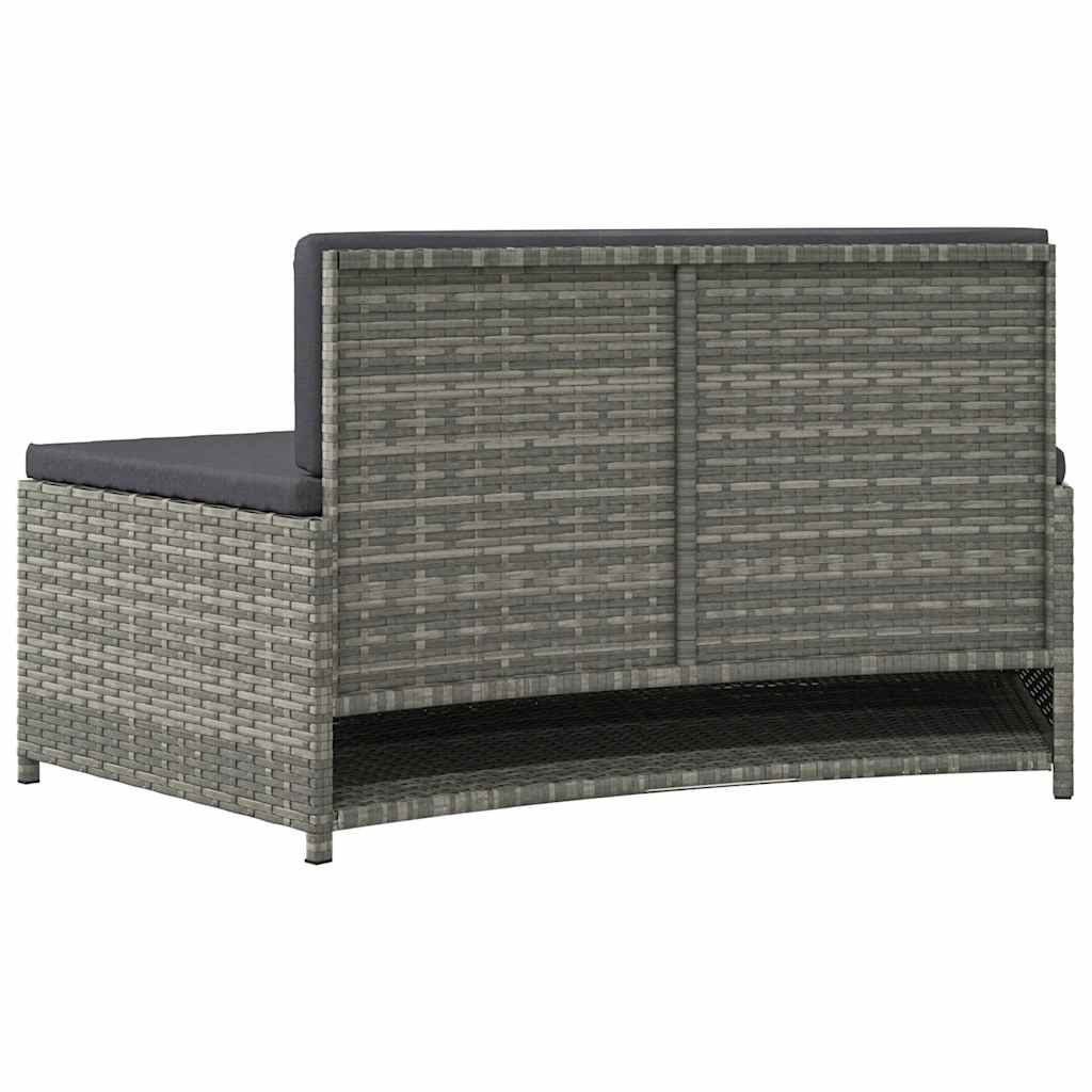Whirlpool-Bänke Mit Auflagen 2 Stk. Poly Rattan