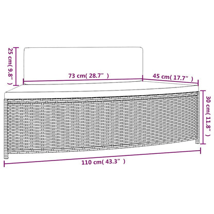 Whirlpool-Bänke Mit Auflagen 2 Stk. Poly Rattan