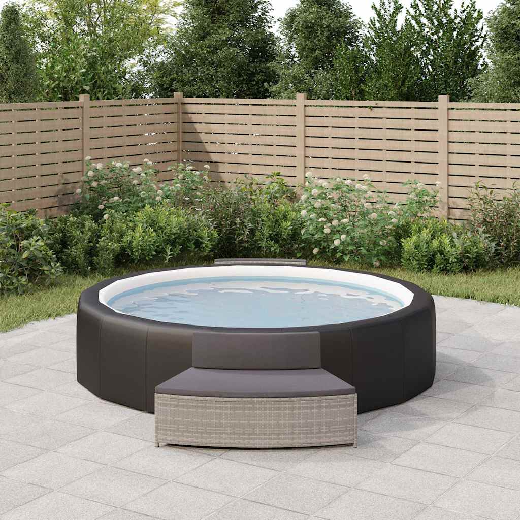 Whirlpool-Bänke Mit Auflagen 2 Stk. Poly Rattan