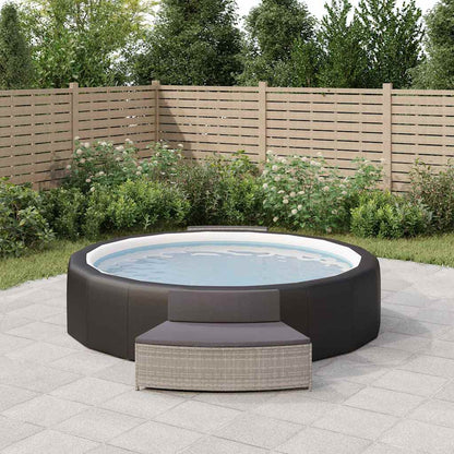 Whirlpool-Bänke Mit Auflagen 2 Stk. Poly Rattan