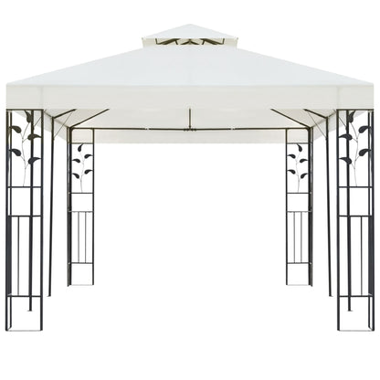 Pavillon Mit Doppeldach Weiß 6X3 M Stahl Weiß