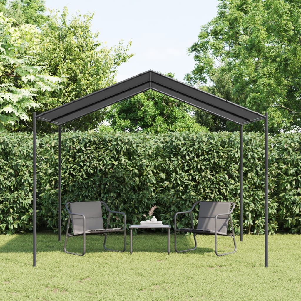 Gartenpavillon Anthrazit 3X3 M Stahl Und Stoff