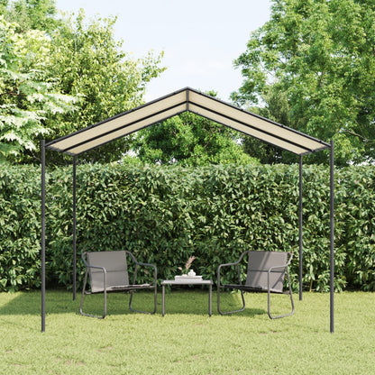 Gartenpavillon Beige 3X3 M Stahl Und Stoff