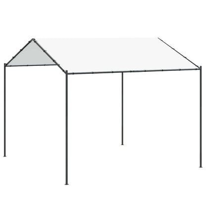 Pavillon 4 X 4 X 2,6 M Weiß Stahl Und Polyester 180 Gsm