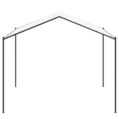 Pavillon 4 X 4 X 2,6 M Weiß Stahl Und Polyester 180 Gsm