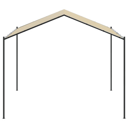 Gartenpavillon Beige 4X4 M Stahl Und Stoff