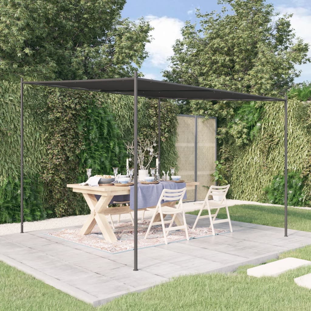 Pavillon Anthrazit 3X3 M 180 G/M² Stoff Und Stahl