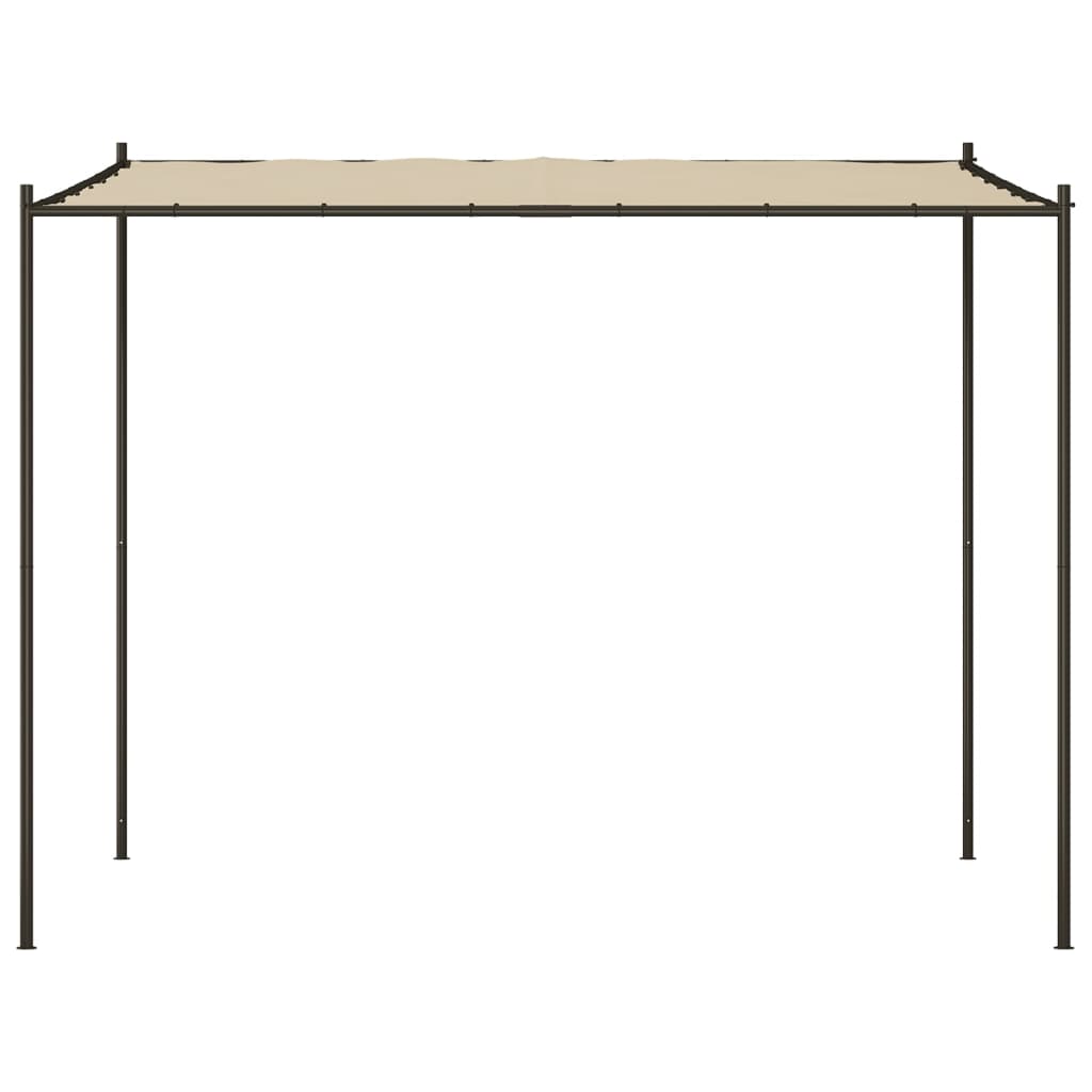 Pavillon Beige 3X3 M 180 G/M² Stoff Und Stahl