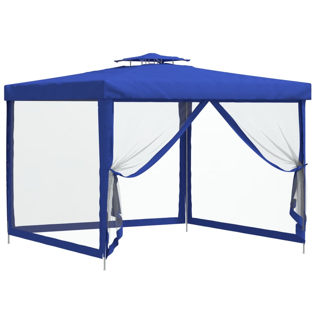 Pavillon Mit Doppeldach 3X3X2,68 M Stoff