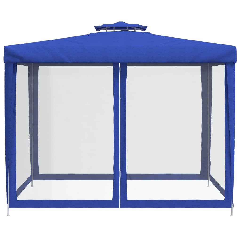Pavillon Mit Doppeldach 3X3X2,68 M Stoff