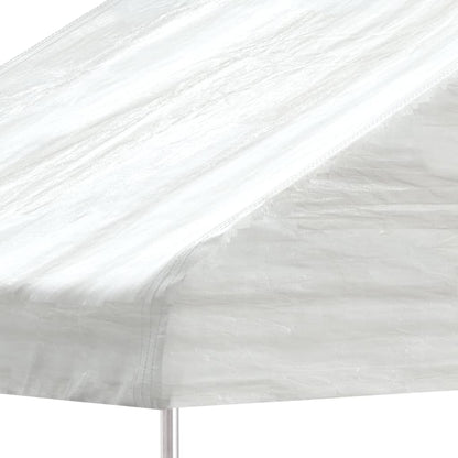 Pavillon Mit Dach Weiß 4,08X2,23X3,22 M Polyethylen
