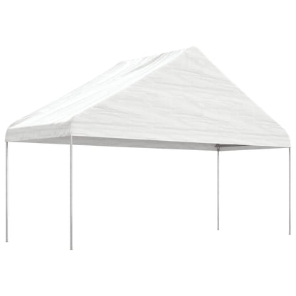 Pavillon Mit Dach Weiß 5,88X2,23X3,75 M Polyethylen