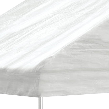Pavillon Mit Dach Weiß 5,88X2,23X3,75 M Polyethylen