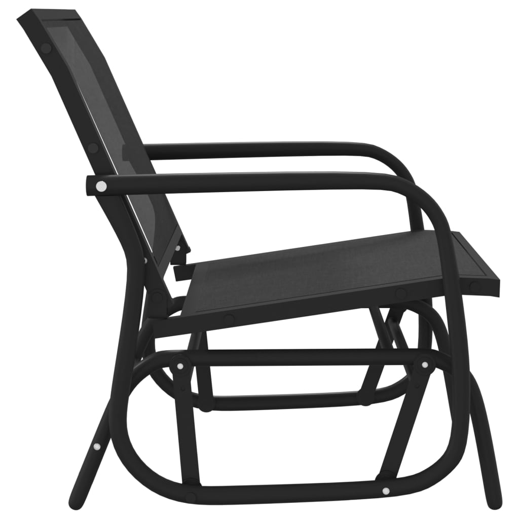 Garten-Schaukelstühle 2 Stk. 61X76X87Cm Textilene Stahl