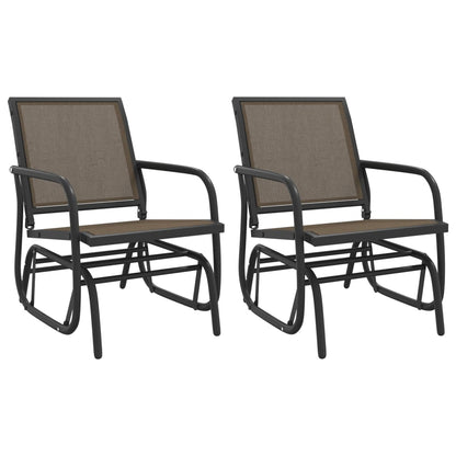 Garten-Schaukelstühle 2 Stk. 61X76X87 Cm Textilene Stahl