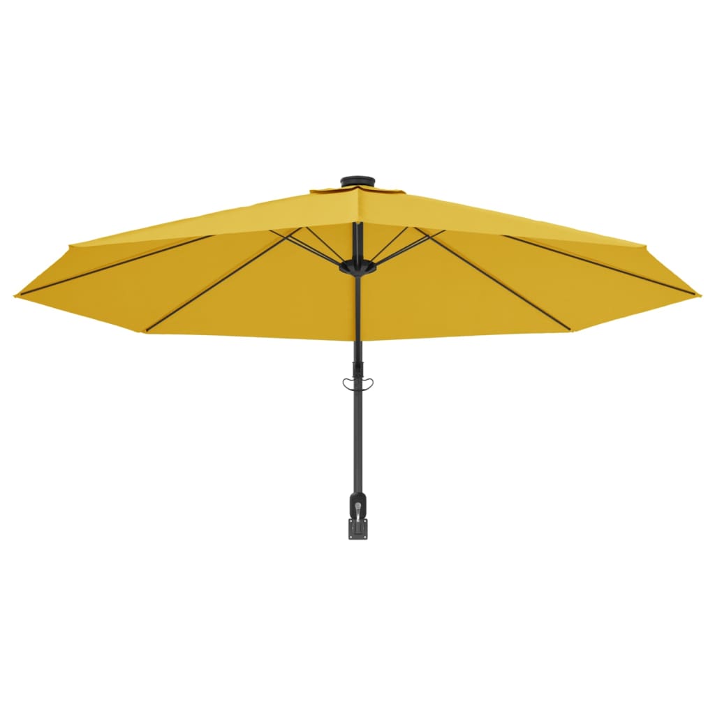 Wand-Sonnenschirm Mit Leds 290 Cm