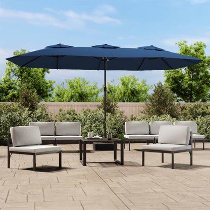 Doppel-Sonnenschirm Mit Led-Leuchten Bordeaux 449X265 Cm