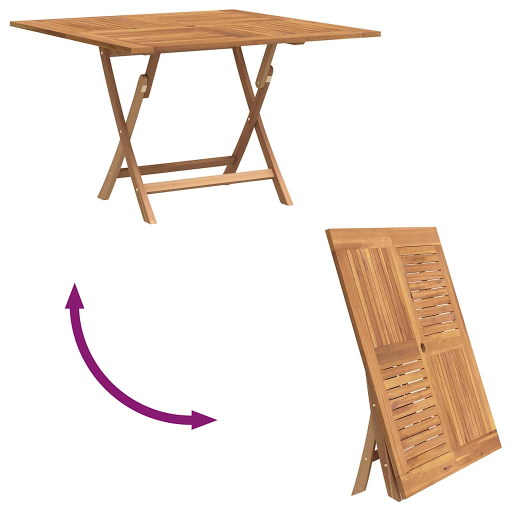 Gartentisch Klappbar 110X110X75 Cm Massivholz Teak