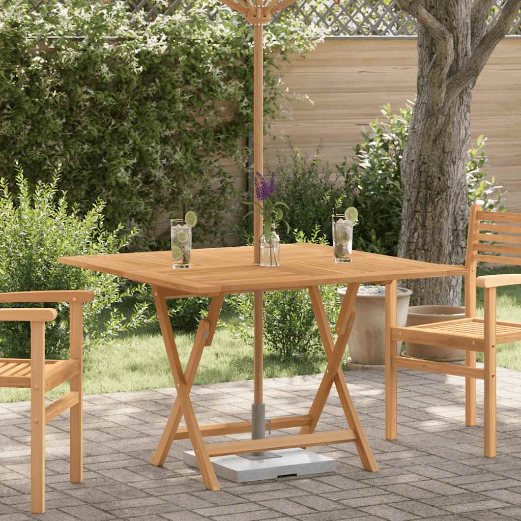 Gartentisch Klappbar 110X110X75 Cm Massivholz Teak
