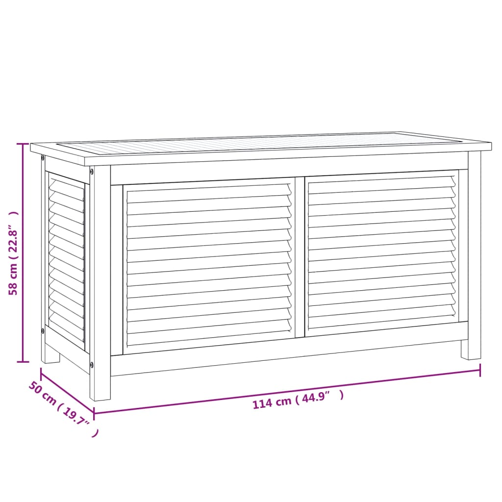 Gartenbox Mit Beutel Massivholz Teak