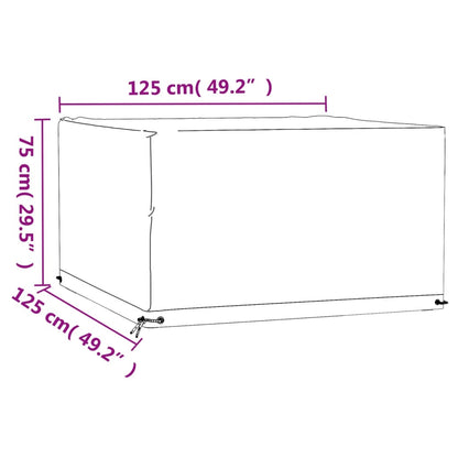 Gartenmöbel-Abdeckung 8 Ösen Quadratisch