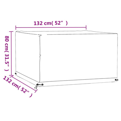 Gartenmöbel-Abdeckung 8 Ösen Quadratisch