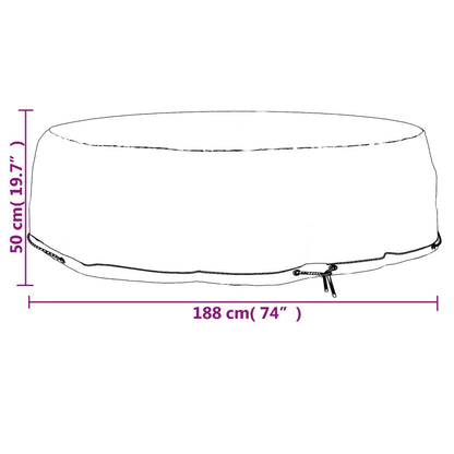 Abdeckung Für Lounge-Insel 8 Ösen Ø188X50 Cm Rund