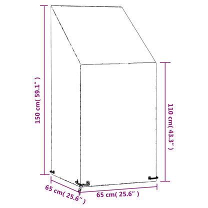 Abdeckung Für Gartenstuhl 8 Ösen Polyethylen