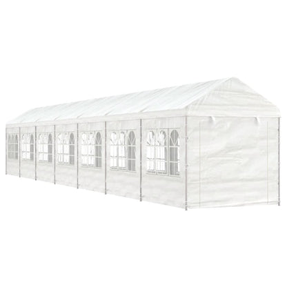 Pavillon Mit Dach Weiß 20,07X2,28X2,69 M Polyethylen