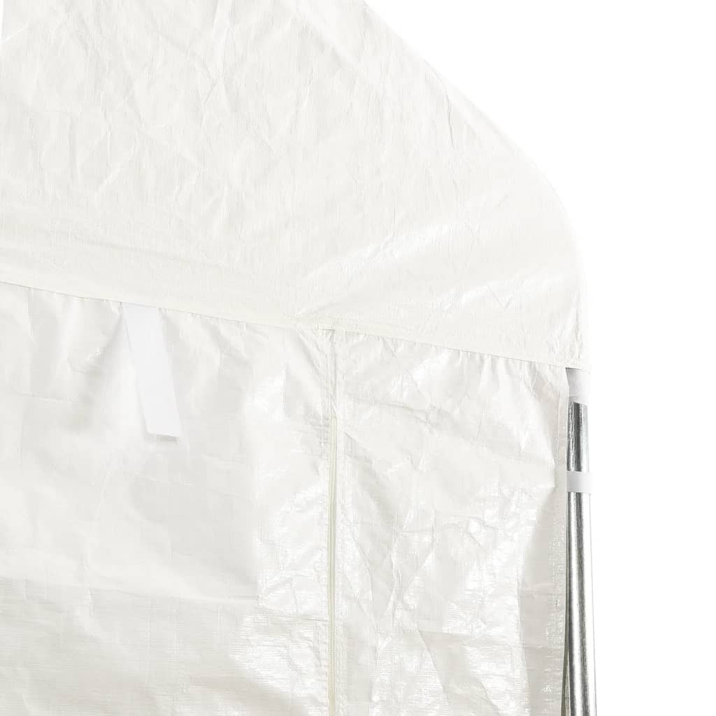 Pavillon Mit Dach Weiß 20,07X2,28X2,69 M Polyethylen