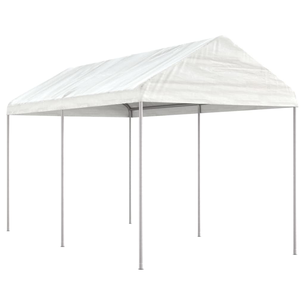 Pavillon Mit Dach Weiß 2,28X2,23X2,69 M Polyethylen