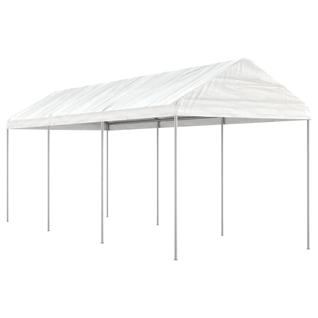 Pavillon Mit Dach Weiß 2,28X2,23X2,69 M Polyethylen