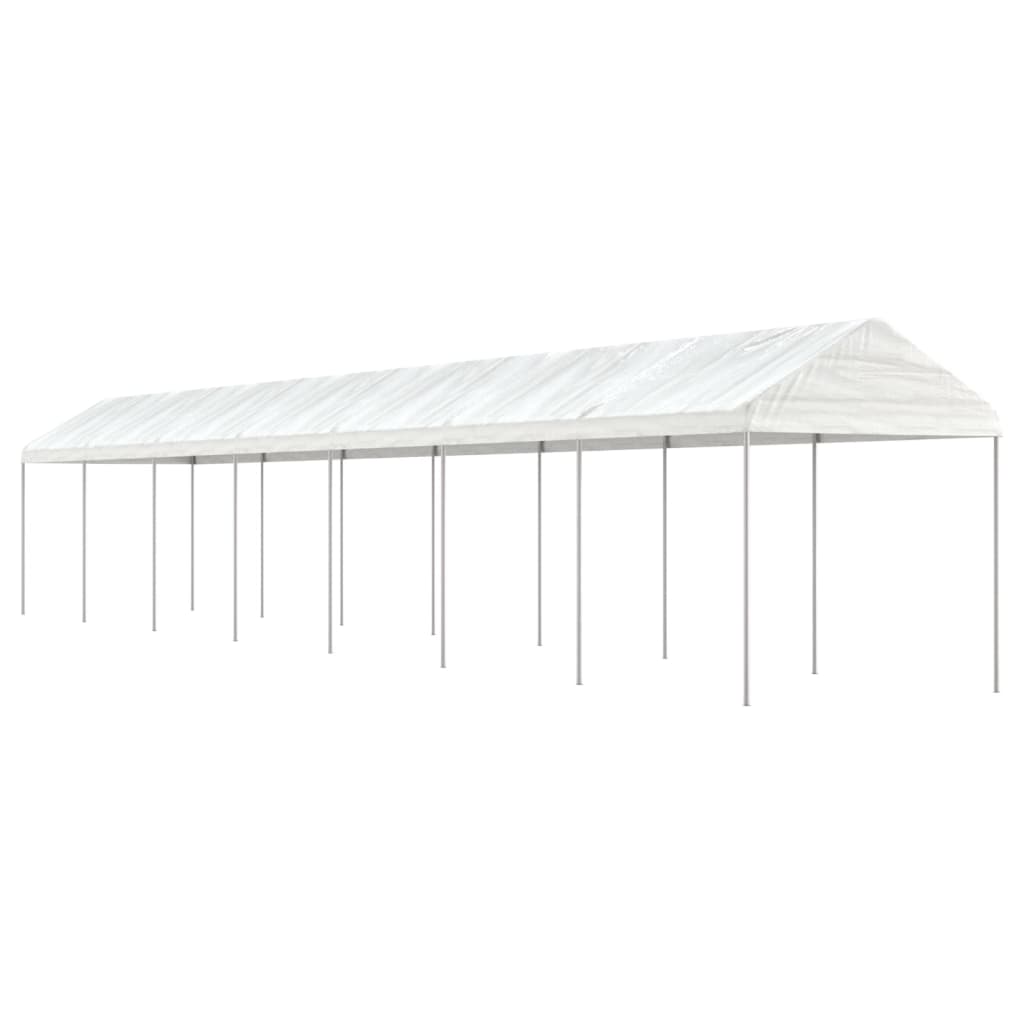 Pavillon Mit Dach Weiß 2,28X2,23X2,69 M Polyethylen