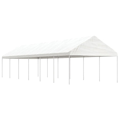 Pavillon Mit Dach Weiß 4,08X2,23X3,22 M Polyethylen