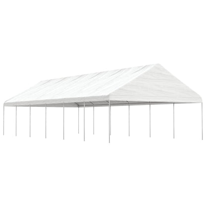 Pavillon Mit Dach Weiß 5,88X2,23X3,75 M Polyethylen