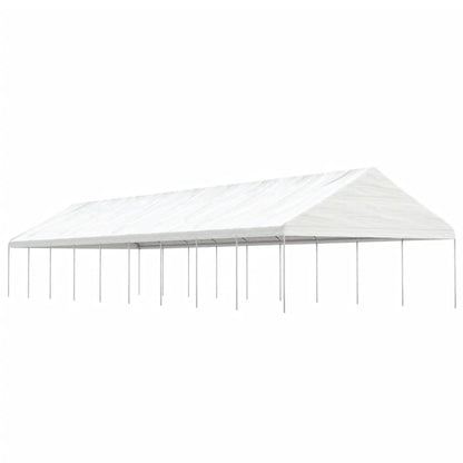Pavillon Mit Dach Weiß 5,88X2,23X3,75 M Polyethylen