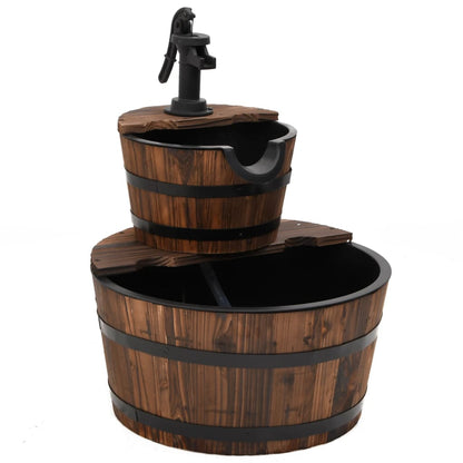 Gartenbrunnen Mit Pumpe 44,5X44,5X58 Cm Massivholz Tanne