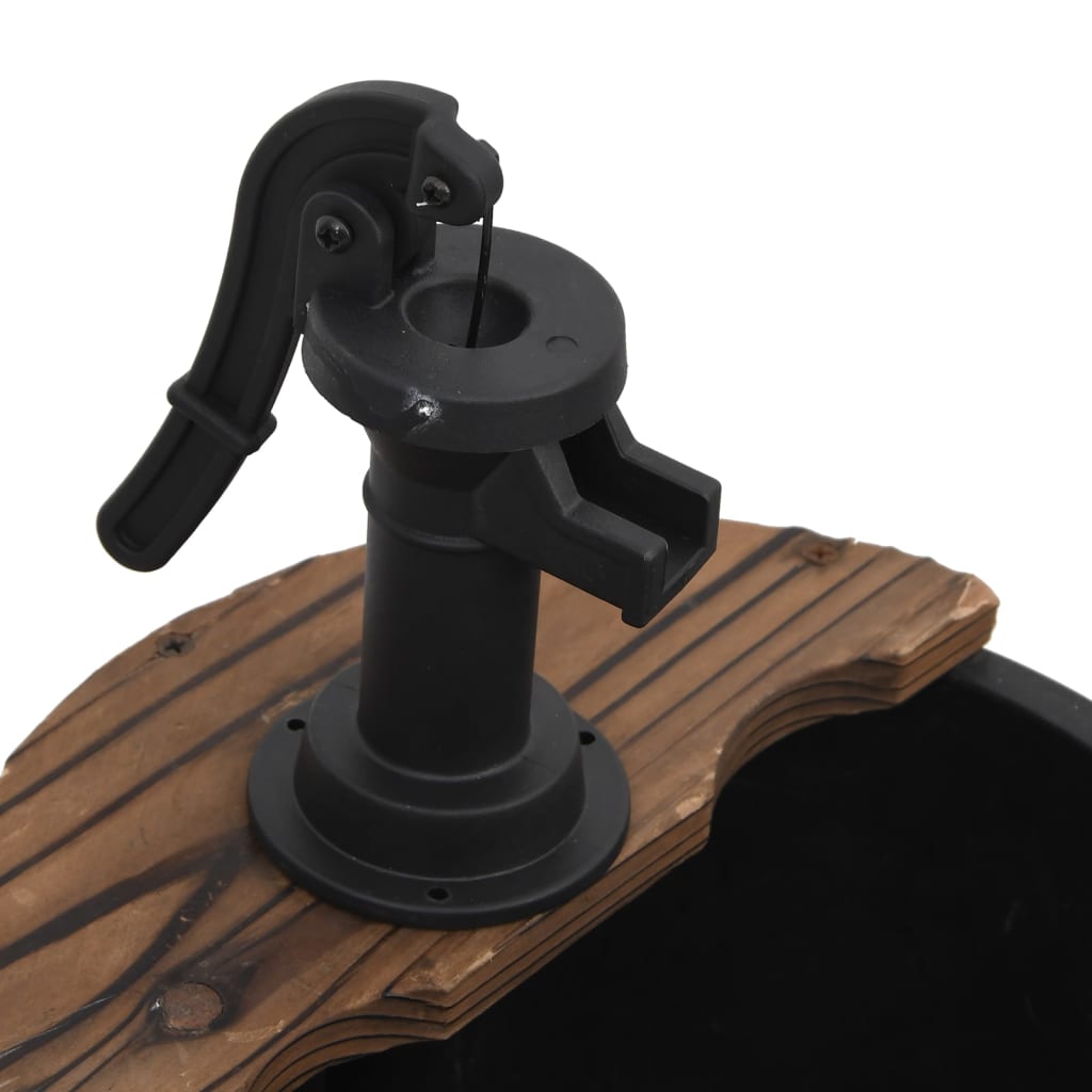 Gartenbrunnen Mit Pumpe 44,5X44,5X58 Cm Massivholz Tanne