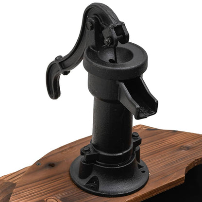 Gartenbrunnen Mit Pumpe 57X57X53 Cm Massivholz Tanne
