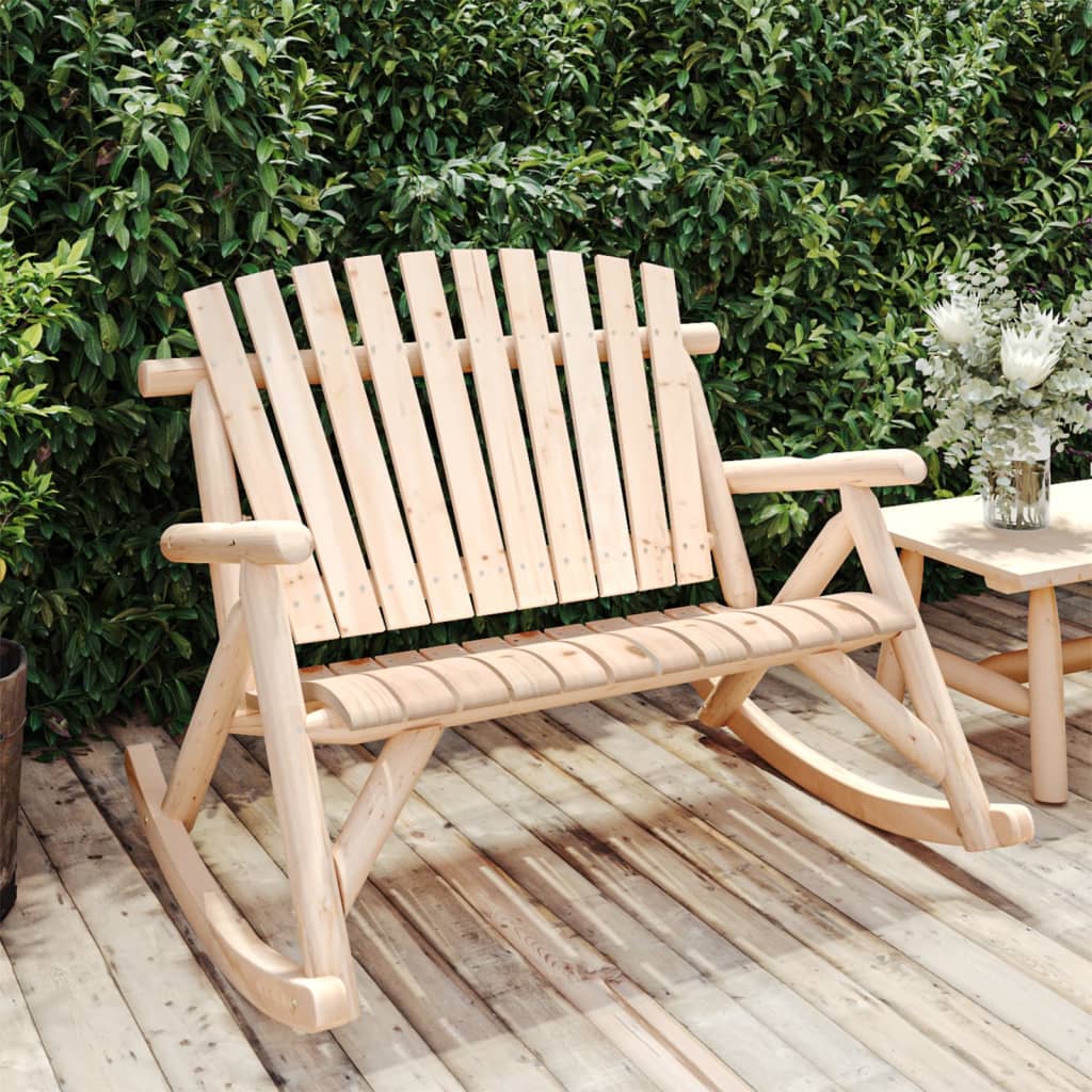 Garten-Schaukelbank 2-Sitzer 123X96X102 Cm Massivholz Fichte
