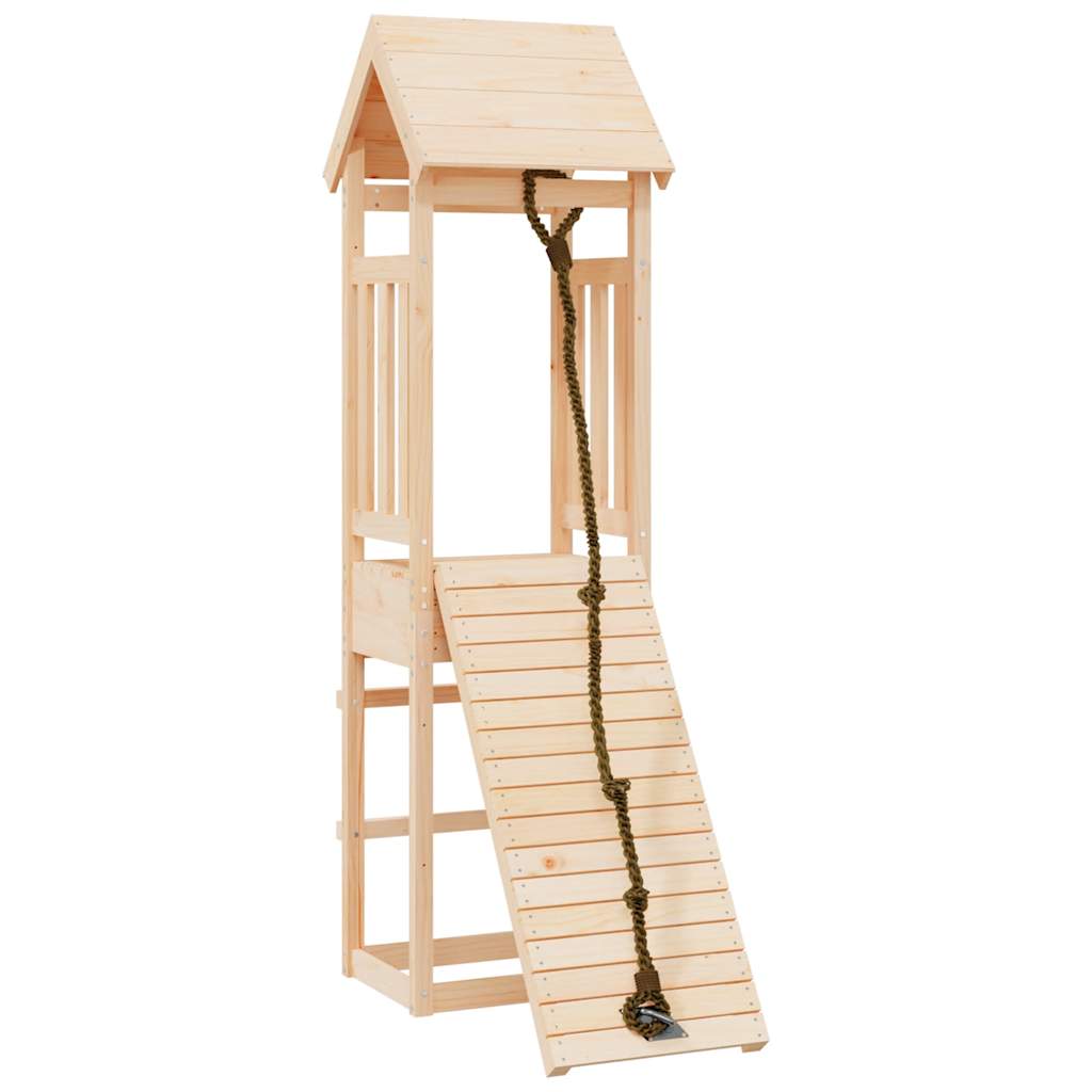 Spielturm Mit Kletterwand Massivholz Kiefer