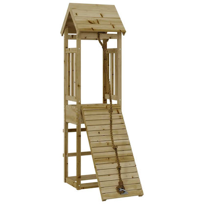Spielturm Mit Kletterwand Imprägniertes Kiefernholz