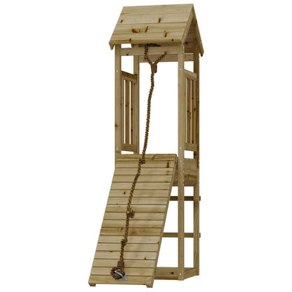 Spielturm Mit Kletterwand Imprägniertes Kiefernholz
