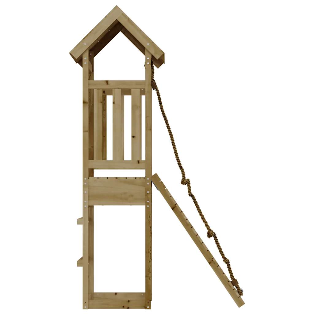 Spielturm Mit Kletterwand Imprägniertes Kiefernholz