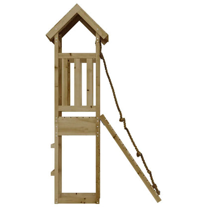 Spielturm Mit Kletterwand Imprägniertes Kiefernholz