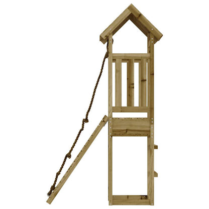 Spielturm Mit Kletterwand Imprägniertes Kiefernholz