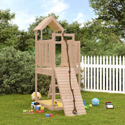 Spielturm Mit Kletterwand Imprägniertes Kiefernholz