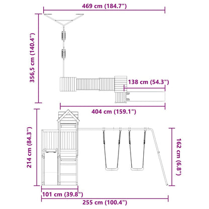 Spielturm Massivholz Douglasie