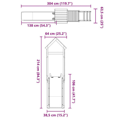 Spielturm Imprägniertes Kiefernholz