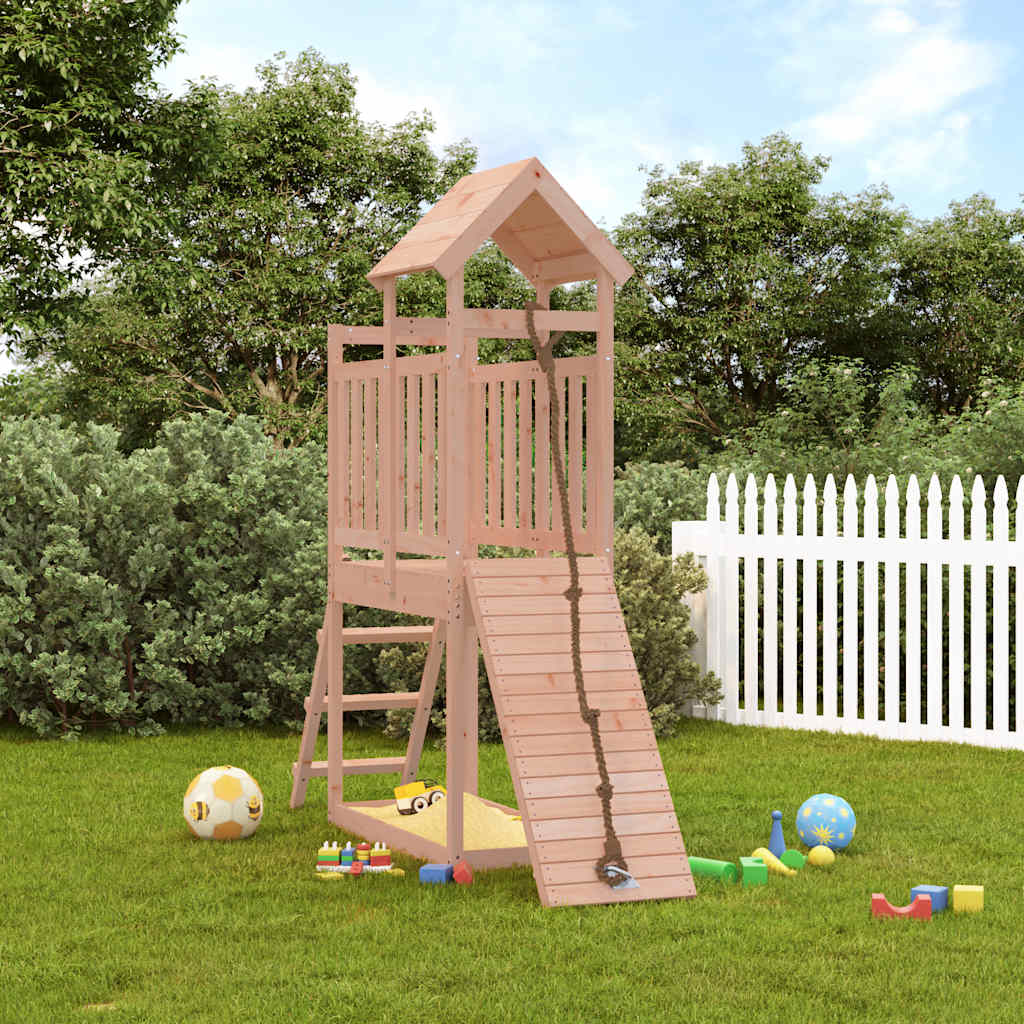 Spielturm Mit Kletterwand Massivholz Douglasie